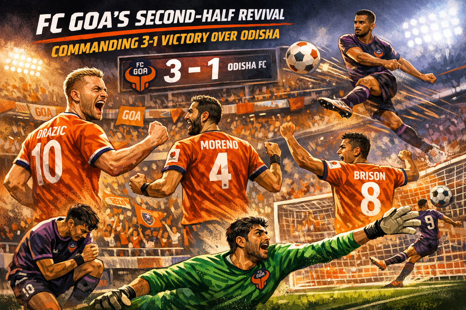 FC Goa's Second-Half Revival Delivers a Commanding 3-1 Victory Over Odisha