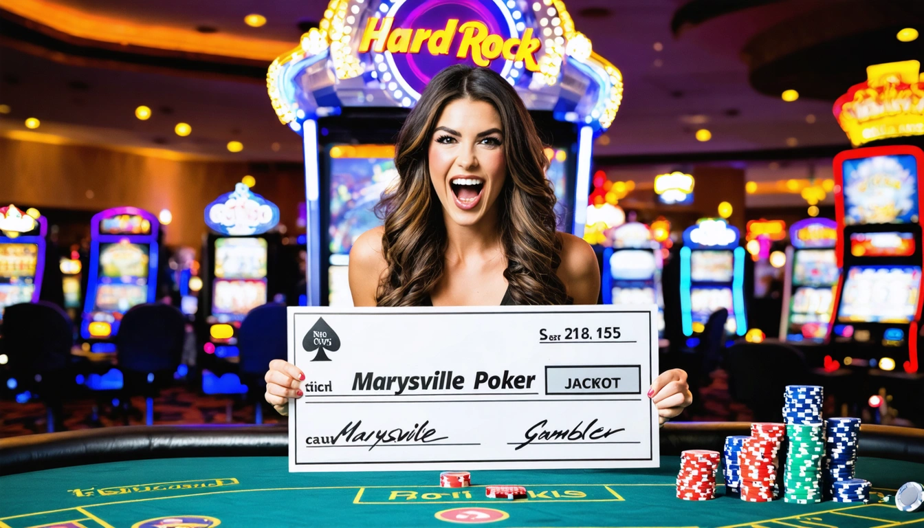 Marysville Gambler Secures $218,185 Jackpot on $5 Poker Side Bet at Hard Rock Casino